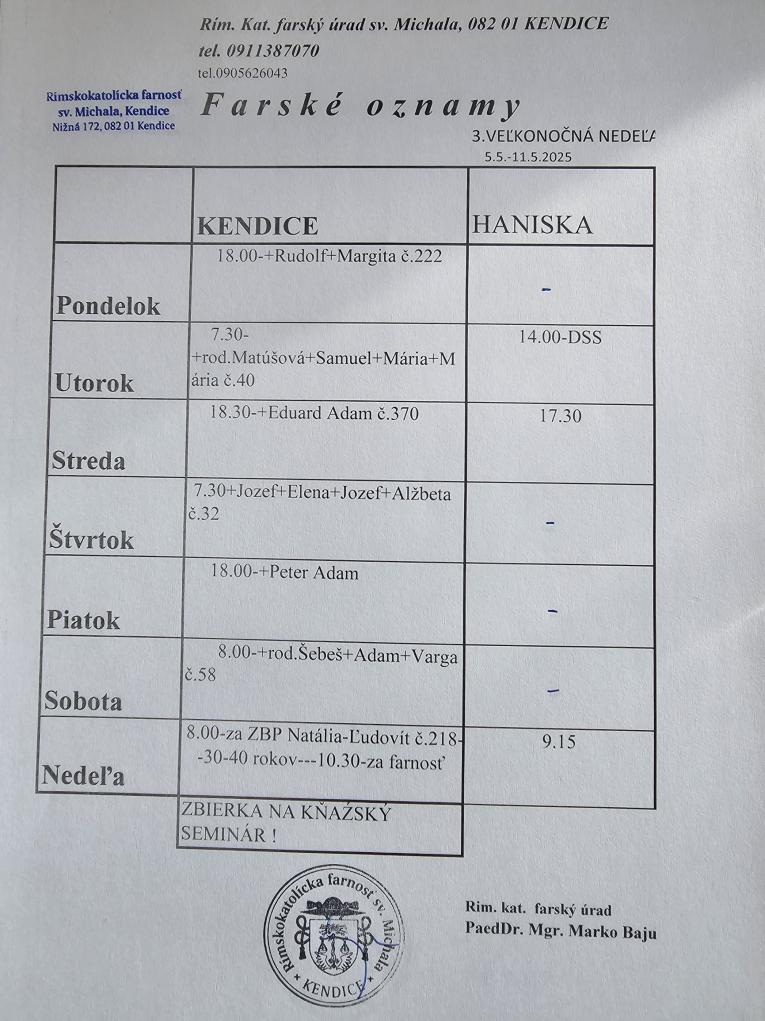 farské oznamy