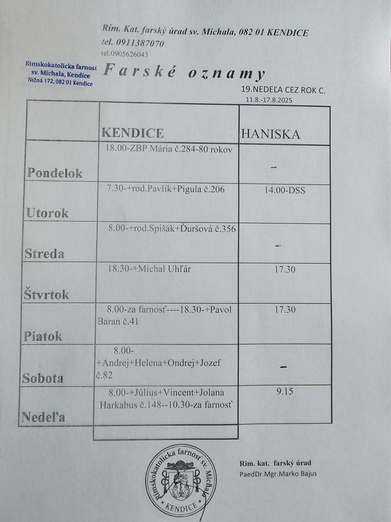 farské oznamy