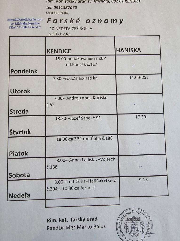 farské oznamy