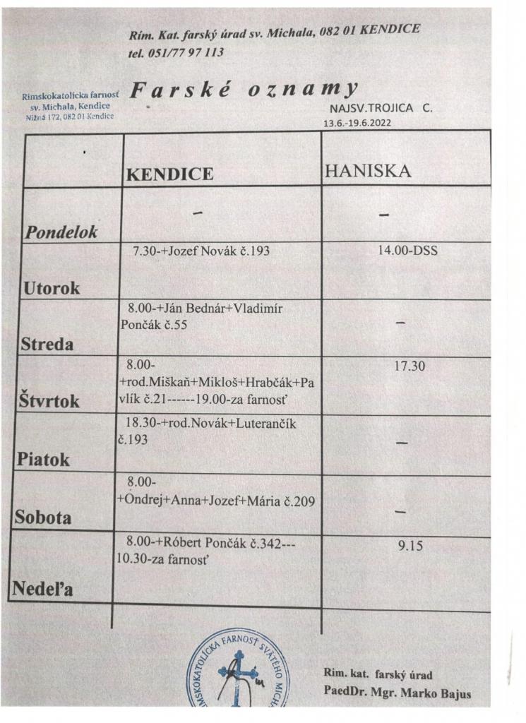 farské oznamy