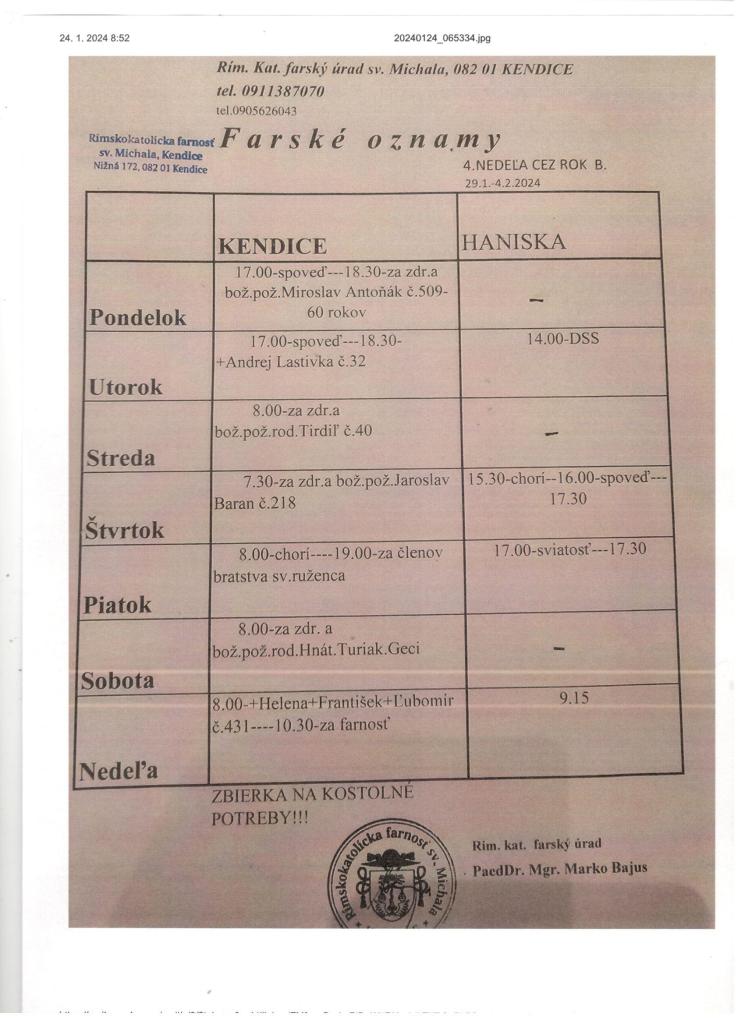 farské oznamy