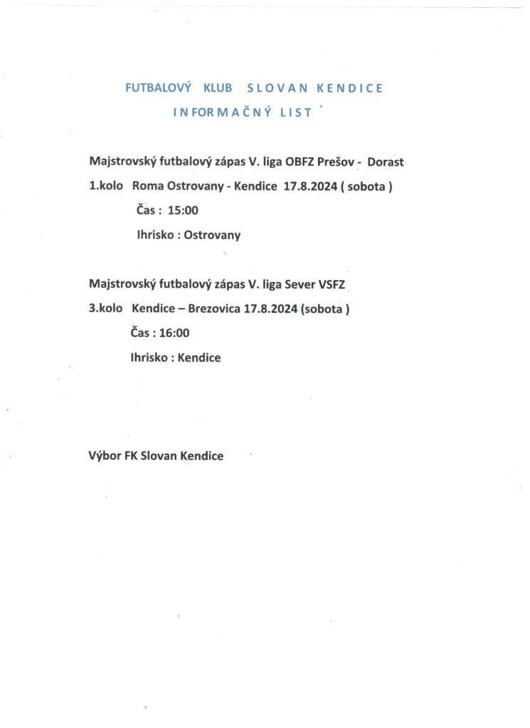 informačný list