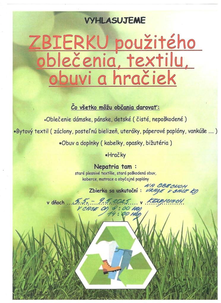 zber šatstva