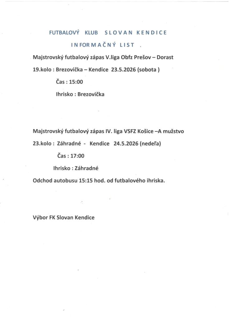 informačný list