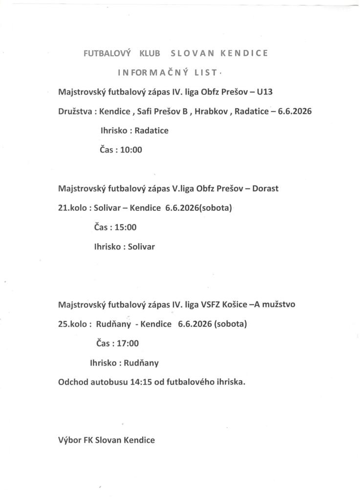 informačný list