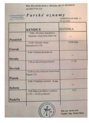 Farské oznamy od 5.9.2022-11.9.2022
