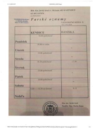 farské oznamy od 13.5-19.5.2024