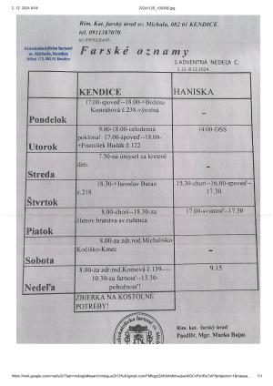 Farské oznamy