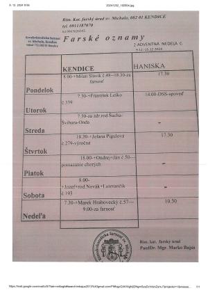 Farské oznamy