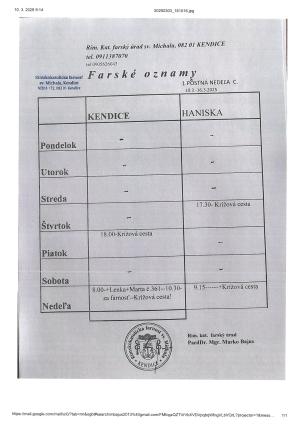 Farské oznamy